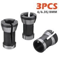 3 pcs durable router collet 6 6 35 8mm router bit collet chucks for trimming engraving machine router milling cutter tools