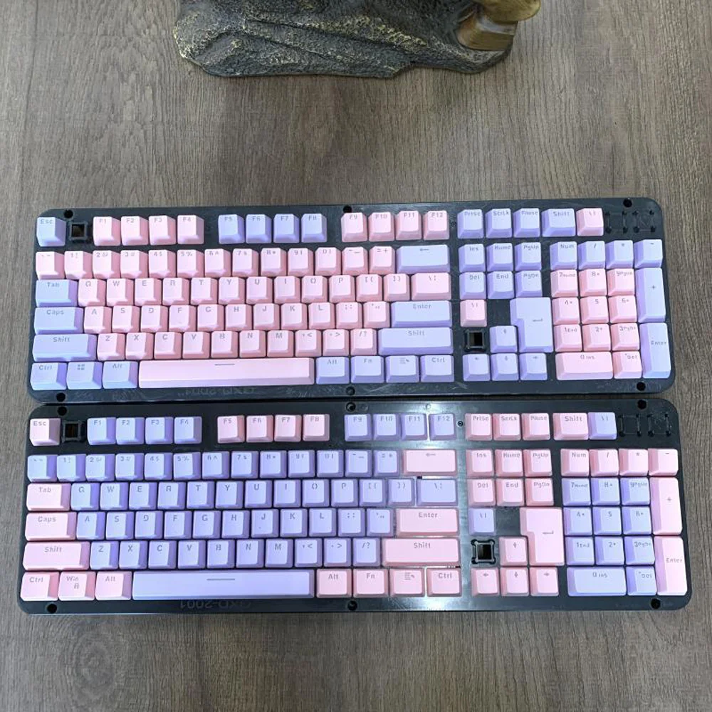 

104 Keys Full-Sized PBT Mechanical Keycaps 6.25U Satellite Axis Dual Color Key Caps for Mechanical Keyboard Gamer Gift