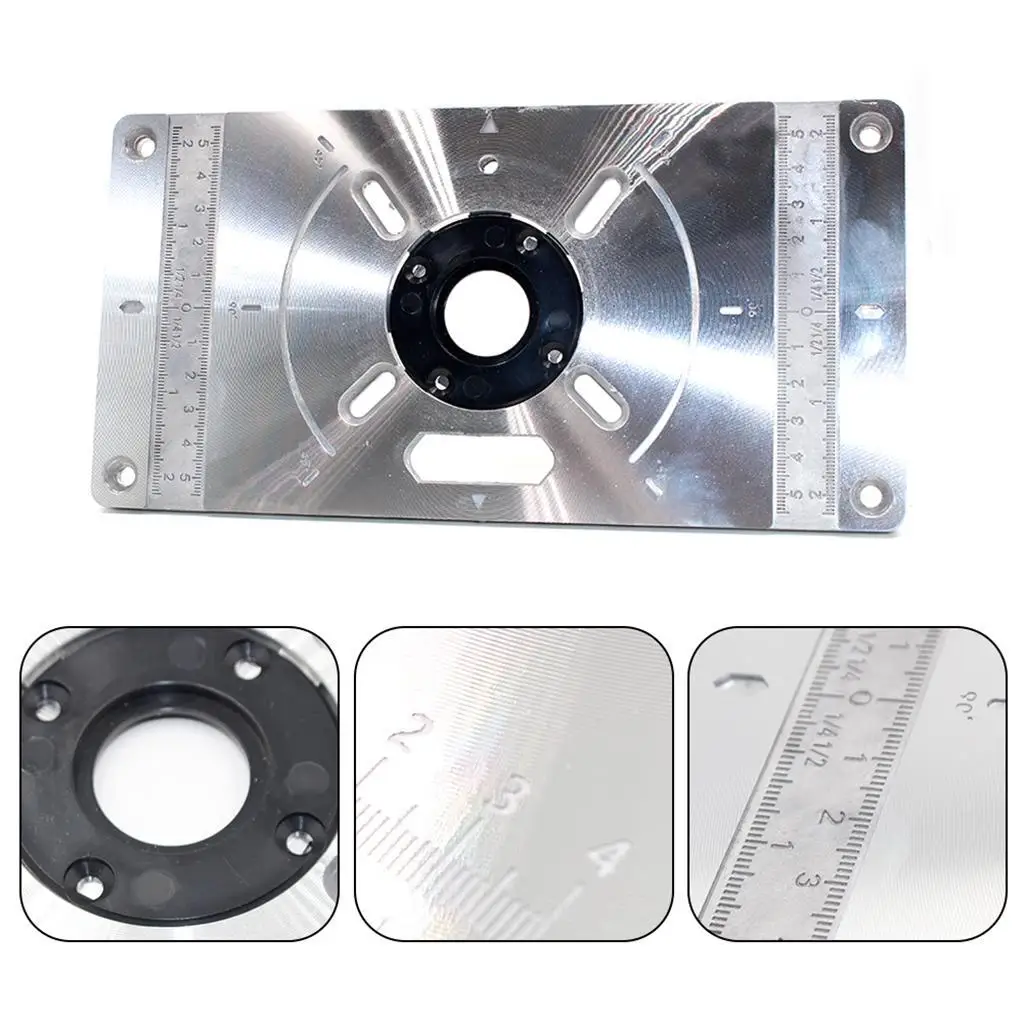 

Router Table Insert Plate Trimmer Screws Trimming Machine for Woodworking Black