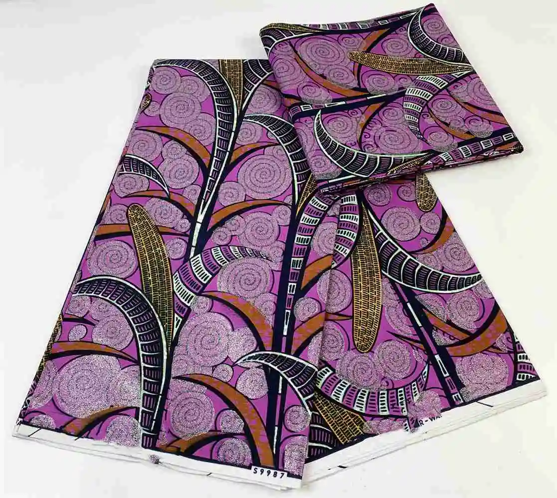 

100%Original Dutch Super Batik Cotton Fabric 6 Yards Real Wax Big Super African Wax Ankara Printed Fabric For Dress