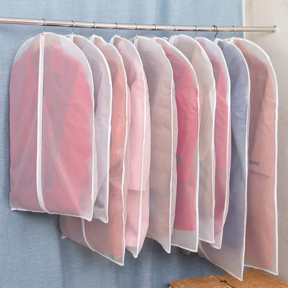 

NEW IN 6/10PCS Clothes Hanging Garment Dress Clothes Suit Coat Dust Cover Storage Bag Pouch Case Organizer Wardrobe Hanging