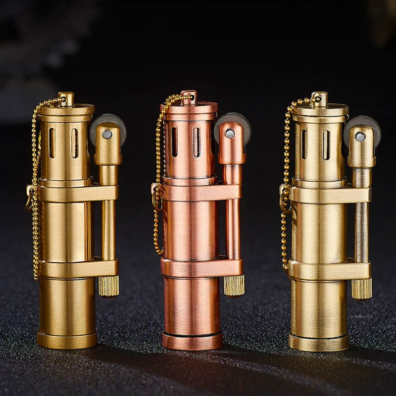 

New Fashion Bamboo Torch Lighthouse Shape Kerosene Windproof Lighter