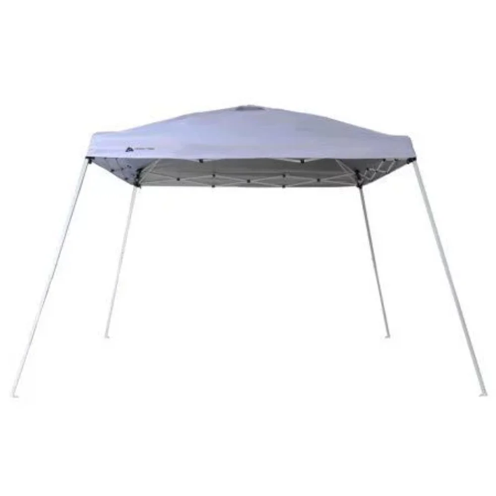 

12' x 12' Instant Slant Leg Outdoor Canopy Shade Shelter for Camping (81 Sq. ft Coverage), White