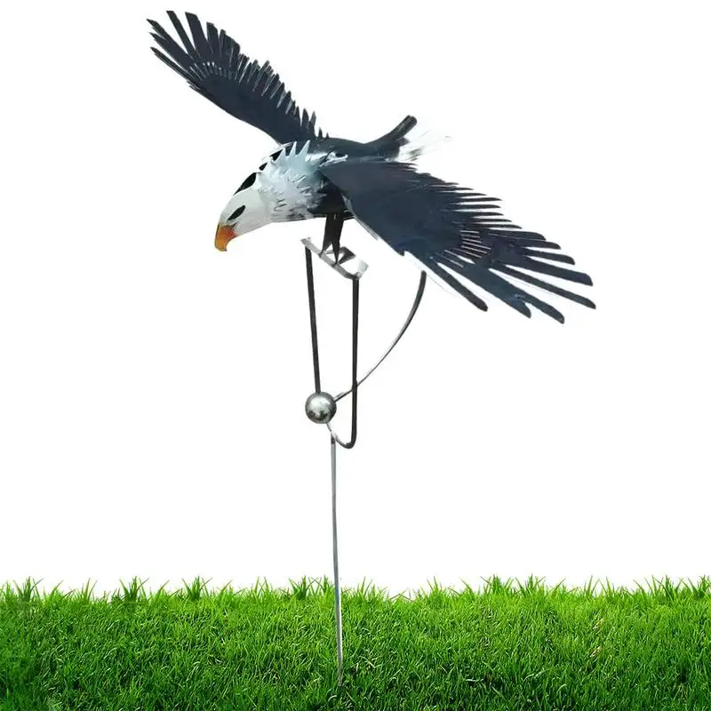 

Eagle Windmill Sculptures Sturdy Owl Garden Art Outdoor Garden Stake Decoration Large Outdoor Statues Metal Yard Art For Patio