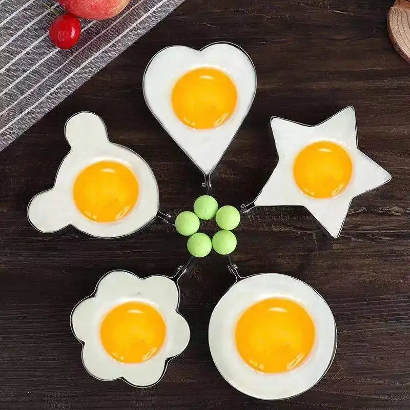 

Stainless Steel 5Style Fried Egg Pancake Shaper Omelette Mold Mould Frying Egg Cooking Tools Kitchen Accessories Gadget Rings