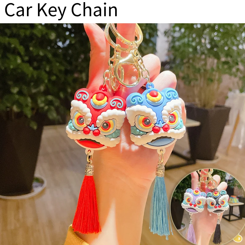 

Car Key Chain New Fashion Year Lion Dance Key Chain China Dance Lion Car Keychain Bag Pendant Creative Small Gift For Women Men