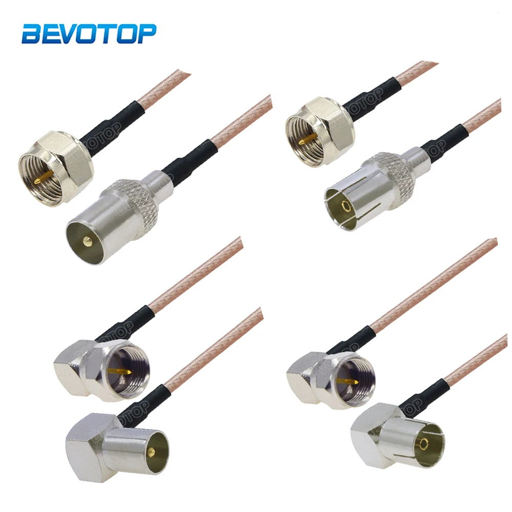 

RG316 Cable IEC PAL DVB-T TV Female Jack to F Male Plug Connector RG-316 50 Ohm RF Coaxial Extension Cord Pigtail Jumper Adapter