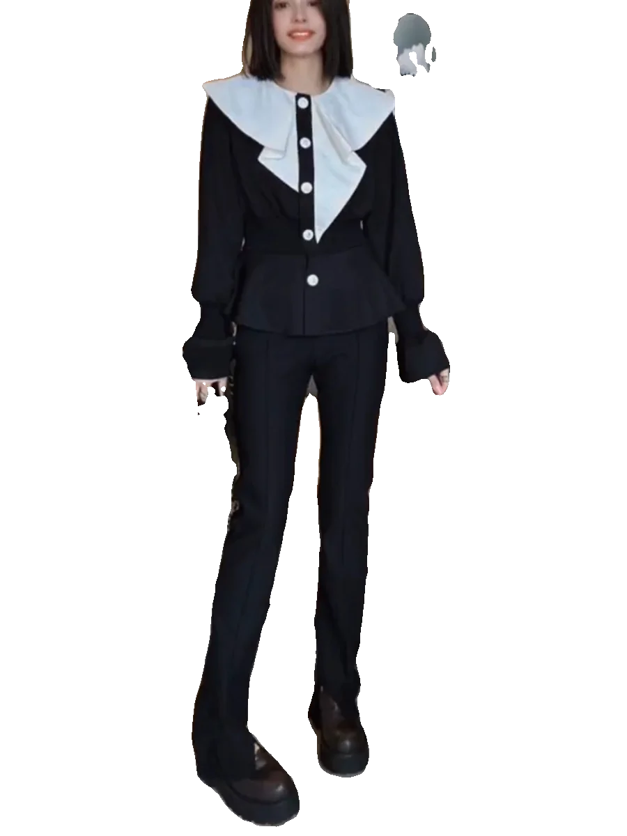 Плюс размер осенне-зимние узкие брюки с палочками для еды большие размеры