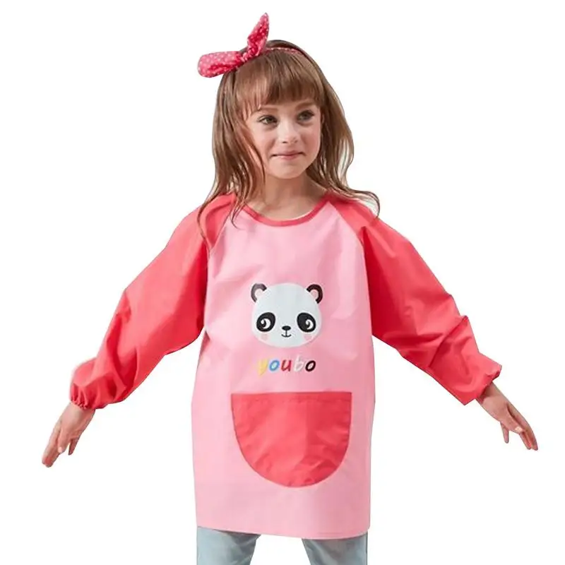 

Children Painting Apron Cooking Apron Craft Coat With Big Pockets-Kids Art Smock Children Art Painting Aprons With Long Sleeve