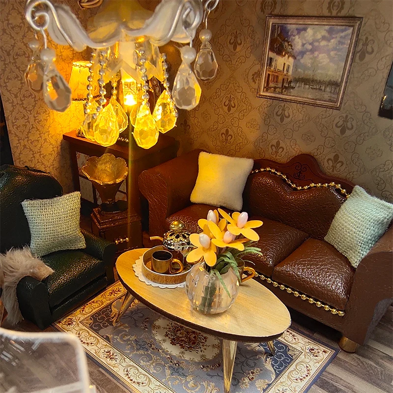 Купить DIY кукольный домик Миниатюрная модель строительные блоки детские игрушки Миниатюрный Кукольный домик «сделай сам» миниатюрный кукольный д...