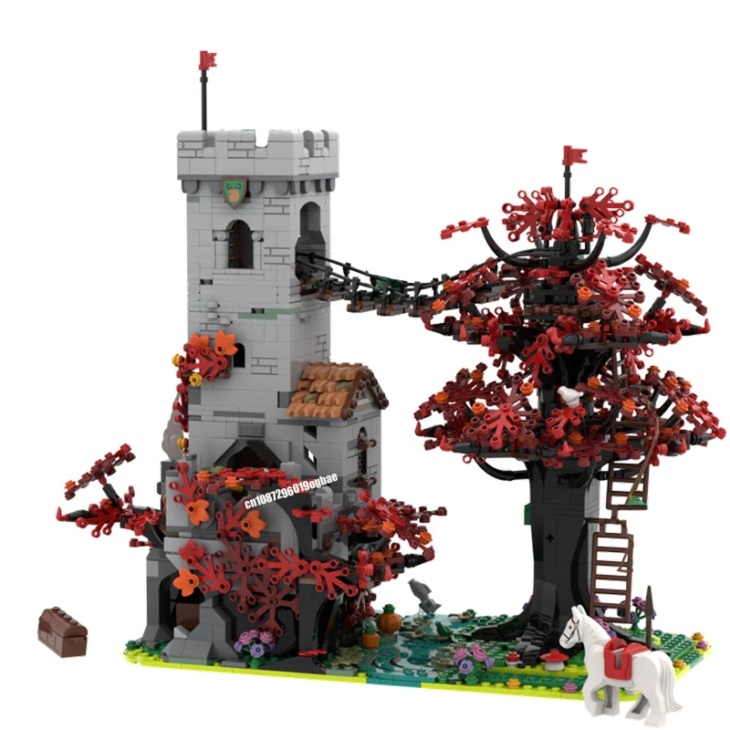 Новинка 2046 шт. Европейский средневековый уличный вид пересечение дерева модель