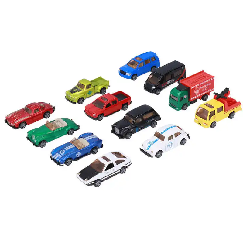 Купи Pull Back Car Toy Kids Vehicle Set Friction Powered for 3 + Years Old Children for Collection за 1,228 рублей в магазине AliExpress