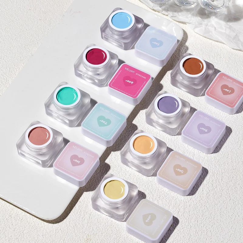 

5 мл градиентная Полутвердая краска Гель-лак для ногтей DIY Ручная роспись ногтей долговечный шелковистый крем клей для ногтей принадлежности для маникюра