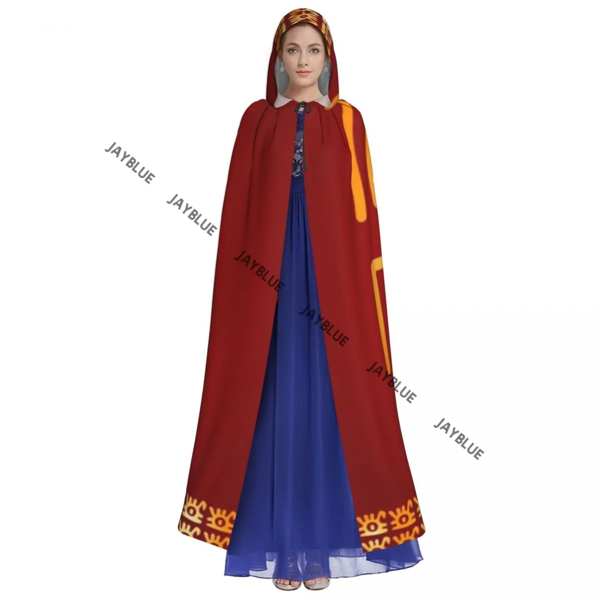 Плащ унисекс для взрослых ацтеков и майя индейцев с капюшоном длинный костюм