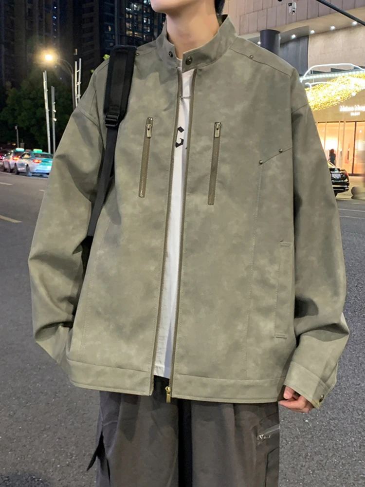 Кожаное пальто Devilnob верхняя одежда мужская осенняя куртка оверсайз в