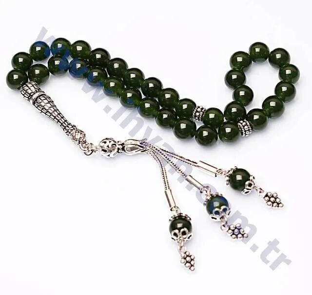 IQRAH Jade Stone Rosary (925 STERLING SILVER)