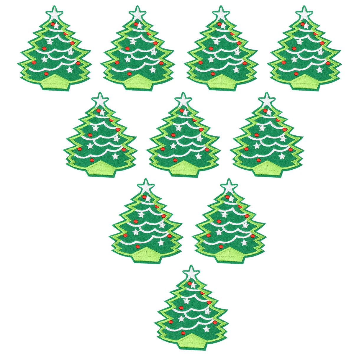 

Christmasappliques Sewingembroidered Xmas Patch Applique Holiday Clothing Clothes Decorative Repair Iron Sew Cloth Tree