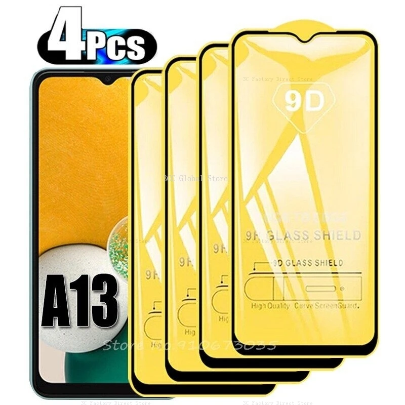 

4PCS 9D Tempered Glass For Samsung A12 A13 A21S A22 A23 A31 A32 A33 A41 A42 Screen Protector For A51A52 A52S A53 A71 A72 A73 5G