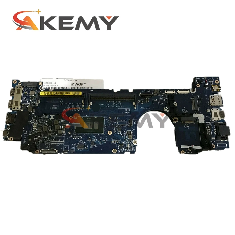 

CAZ20 LA-E132P MB For DELL Latitude 7480 E7480 Laptop motherboard I5-6200U/6300U DDR4L CN-0WP2YX 0NYD7R 0YF9VM 100% Fully Tested
