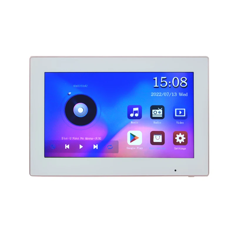 7 inch touch screen In wall android amplifier with home audio bluetooth   WIFI  theater system sumwee