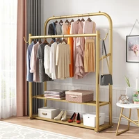 floor standing clothes rack foldable dressing storage bedroom clothes wardrobes hanging multifunctional zapatera furniture home