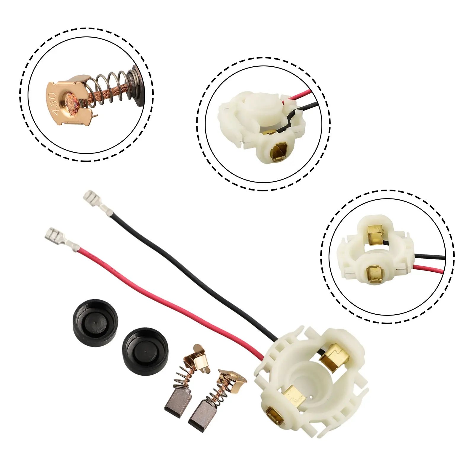 Угольные щетки + держатель колпачок чехлы для CB430 BHP460 BHR200 BGA452 Tools Ferramentas Herramientas Navaja