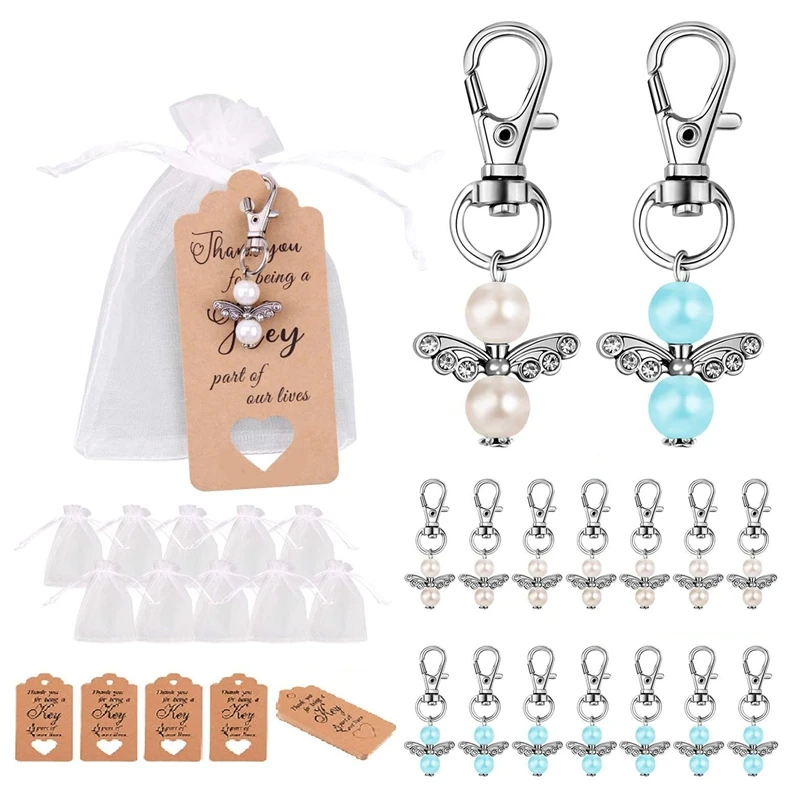 

40 Pieces Guardian Angel Party Favors Baptism Wedding With Organza Pouches Gift Tags For Baptism Wedding Birthday