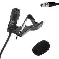 black lavalier lapel clip microphone mic 4 pin mini xlr ta4f for sl 101s wireless broadcast lavalier lapel microphone