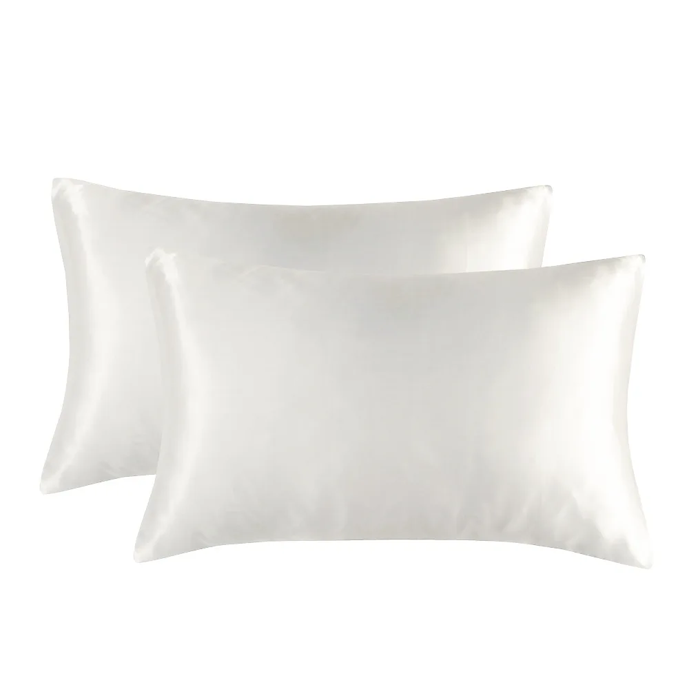 Satin Pillowcase for Hair and Skin, Silky Satin Pillowcase 2 Pack,  Silky Pillow Cover Queen Size 20x30inch