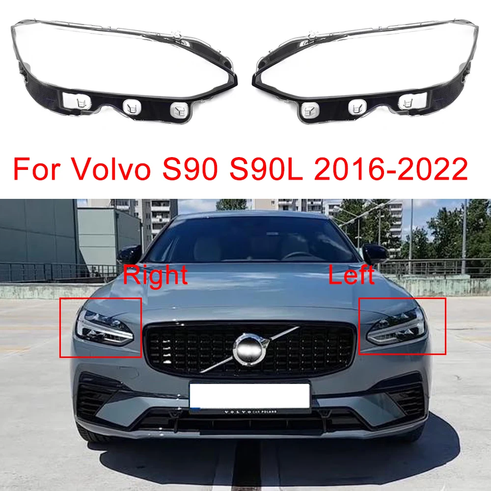 

Крышка фары для Volvo S90 S90L 2016-2022, прозрачное стекло, абажур, корпус фары, линза из плексигласа