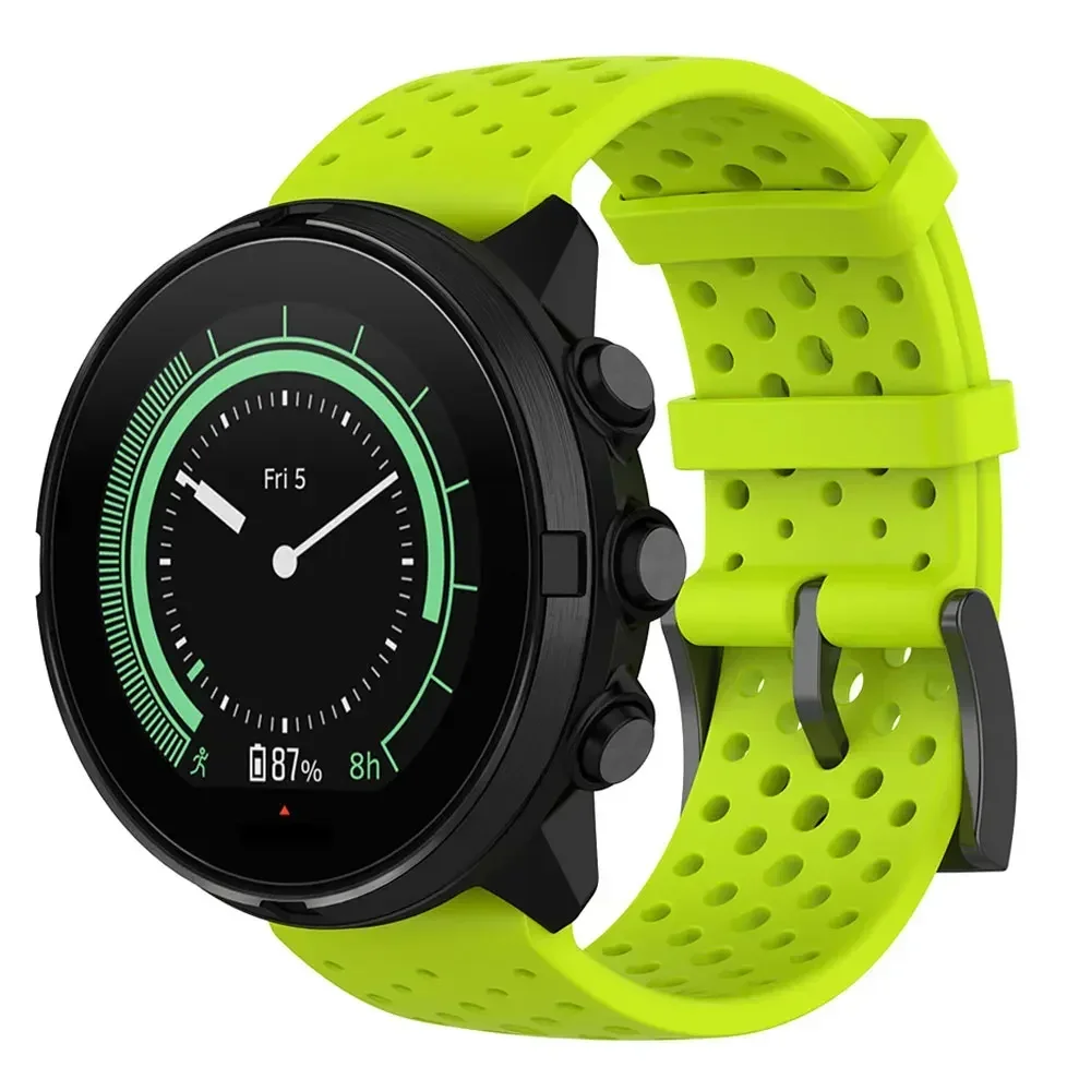 Фото Силиконовый ремешок 24 мм для умных часов SUUNTO 7 9 Baro D5, сменный браслет для спортивных часов Spartan Sport Wrist HR, Fossil Q Hybrid Correa №4