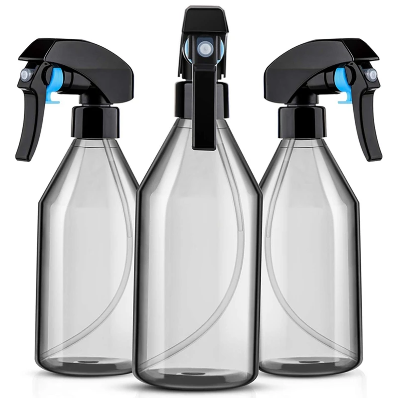 

Plastic Spray Bottles For Cleaning Solutions,10OZ Reusable Empty Container With Durable Black Trigger Sprayer, 9Pack