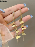 2022 new tassel earrings simple fashion butterfly earrings long earrings jewelry accessories gifts for women