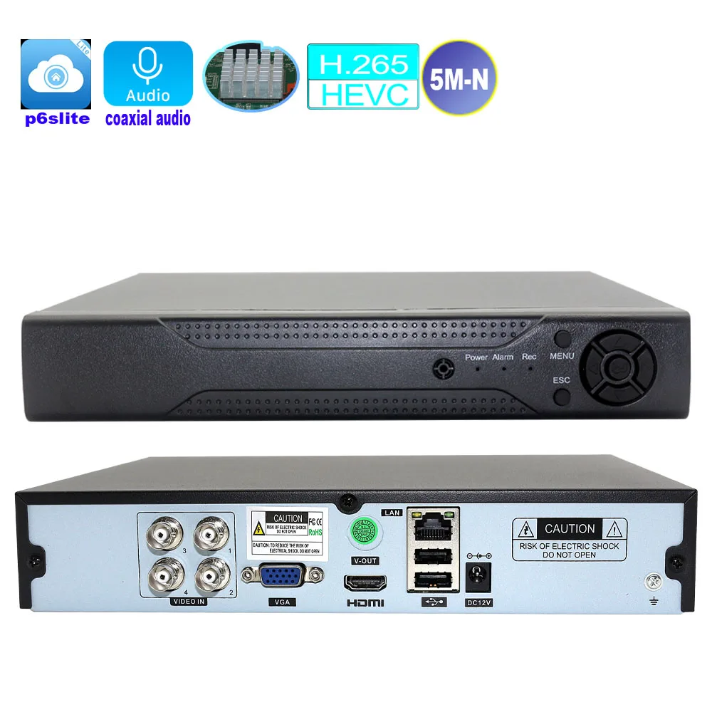 

HVR 4 Channels 5MP-N DVR 16CH 5MP IP NVR Recorder 6 in 1 Support Korean Russian Hebrew Language For TVi CVI AHD Analog Camera