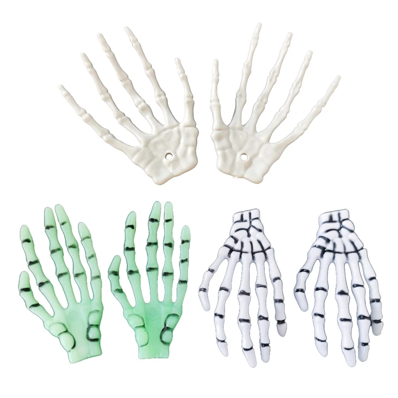 

Q9QB Scary Hand Skeleton Model Figure Spooky Decoration Trick Props Halloween Decors