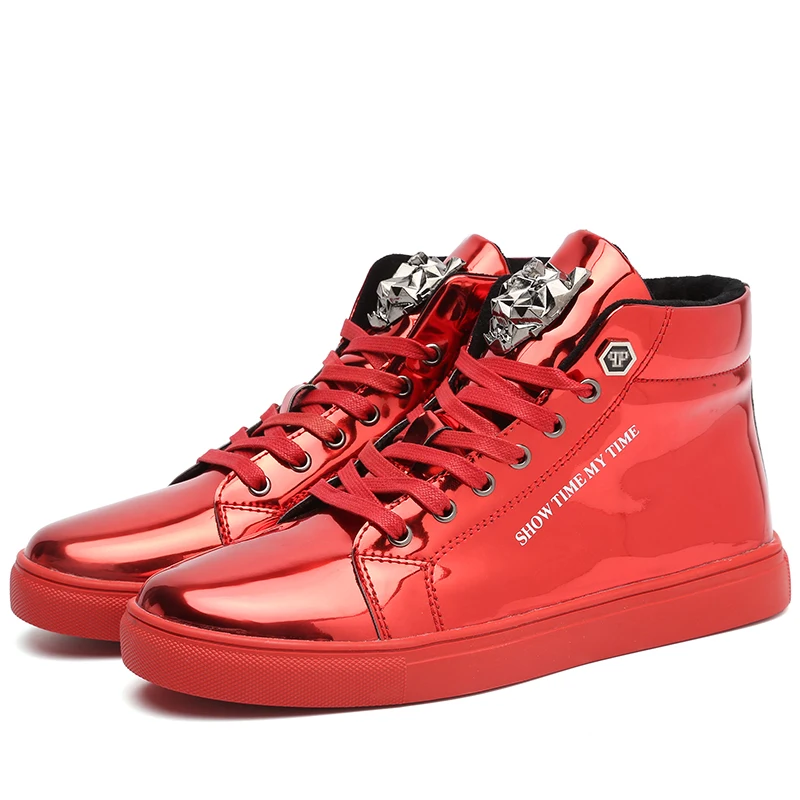 

2023 New Trend Big Red Shoes Personalized Trend Casual Men's Shoes Versatile Board Shoes Thick Sole Sports Shoes size39-47