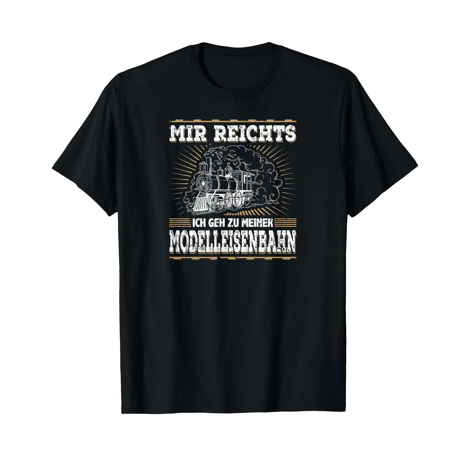 Фото Футболка Mir Reichts Ich Geh Zu Meiner Modelleisenbahn, винтажная, с эффектом потертости, дизайнерская одежда, модная уличная одежда, мягкая ткань №1