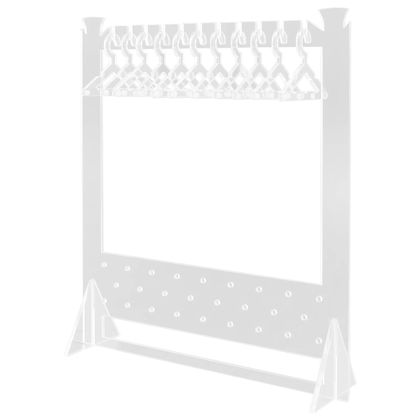 

Earring Organizer Stand Clear Acrylic Jewelry Holder with Mini Hangers Mini Transparent Earrings Hanging Display Rack Large