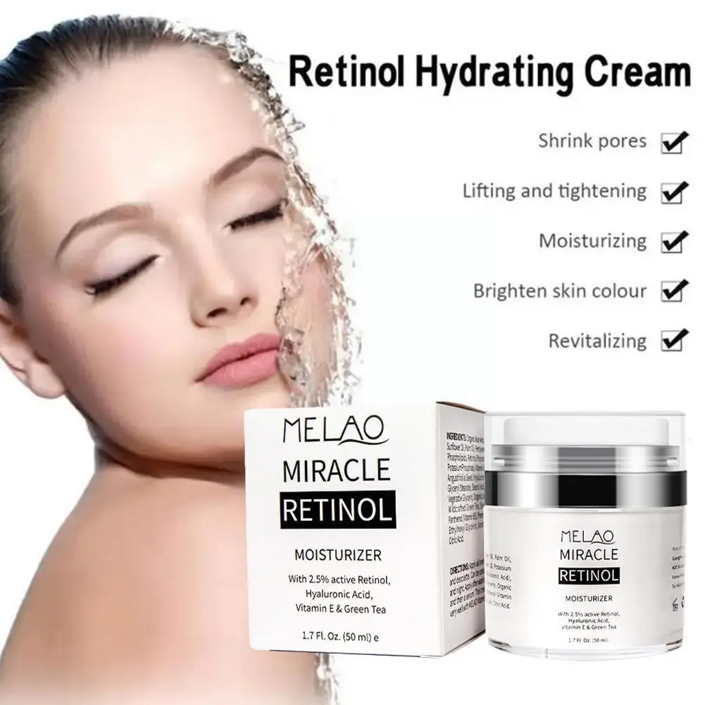 

50g Retinol Whitening Face Cream Vitamin A Moisturizing Skin Care Cream Nourishing Repair Face Anti Wrinkle Products Z0I2