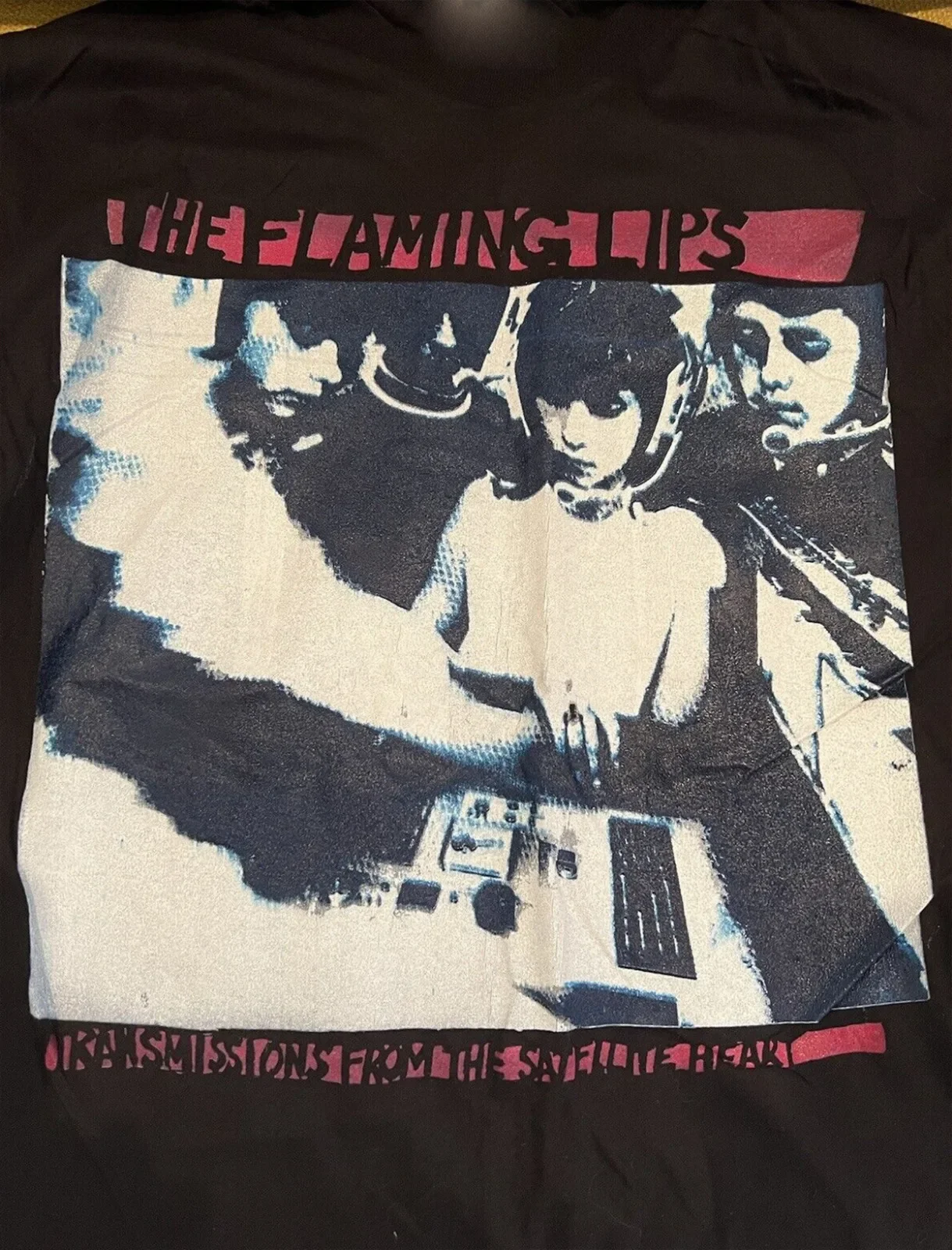 Черная хлопковая футболка унисекс The Flaming Lips для мужчин и женщин