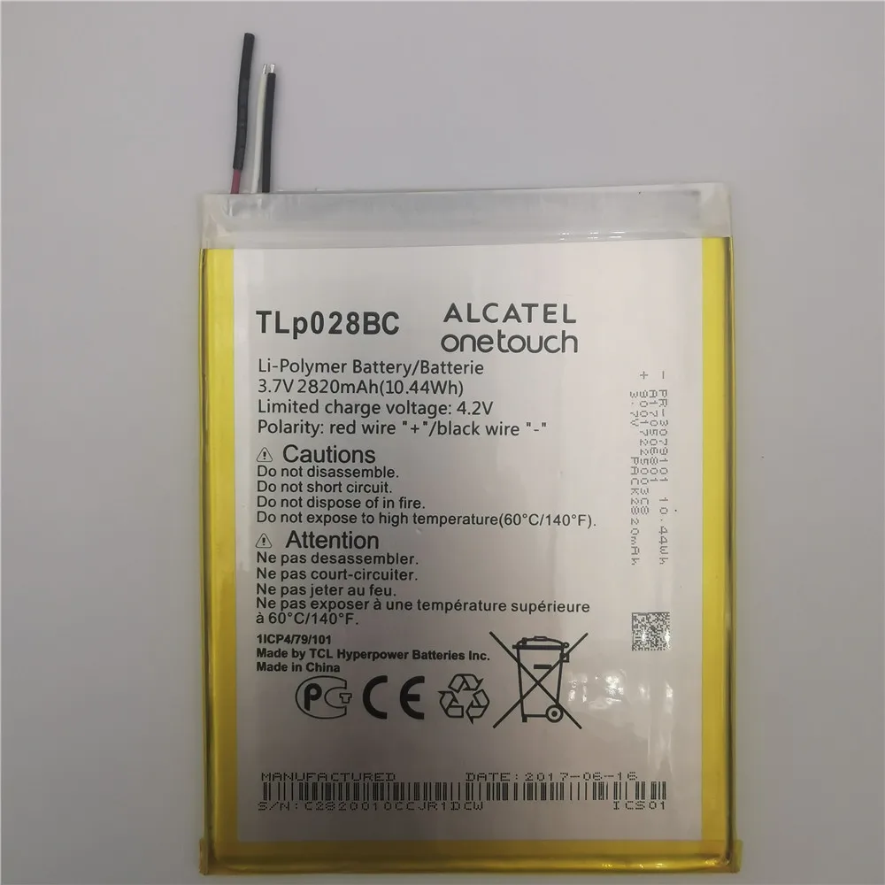 

Оригинальный аккумулятор для Alcatel TCL Mobile Alcatel tab pixe 3 с батареей модели TLp028BC/TLp028BD