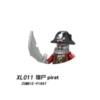 xl011 pirate series action movie moc mini scary zombie figures assembly building blocks compatible kids toys gift