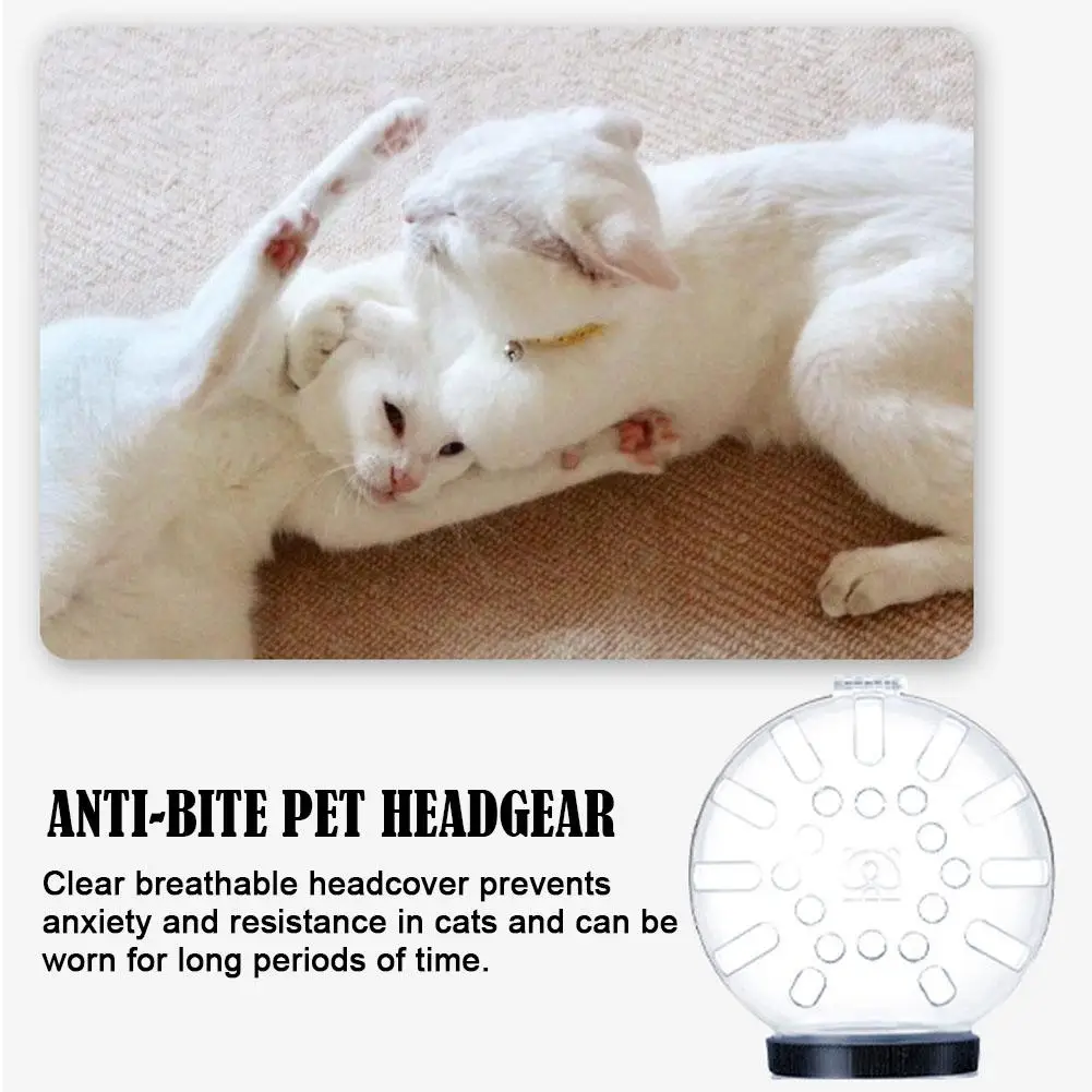 

Cat Neck Anti-Bite Breathable Protective Wound Space Supplies Pets Bag Cats Anti-Licking Mask Grooming Bathing Hood Groomin M2Q9