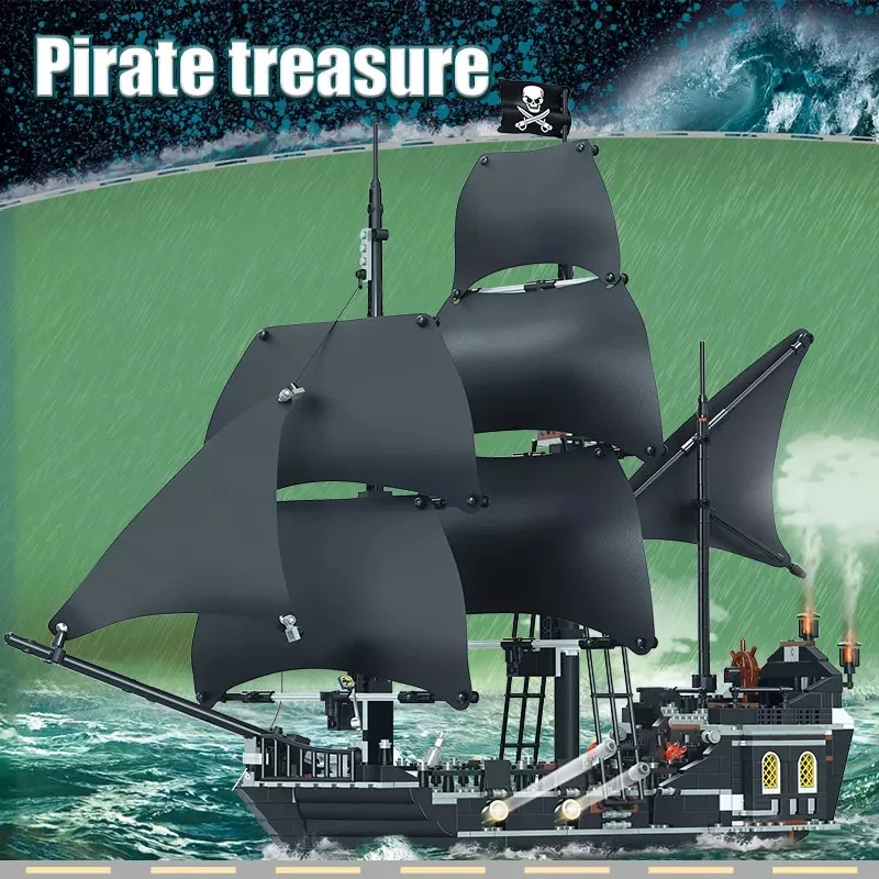 

City DIY Of The Caribbean Pirates Building Blocks 4184 Model The Black Pearl Ship Bricks Toys For Children Boy Christmas Gifts