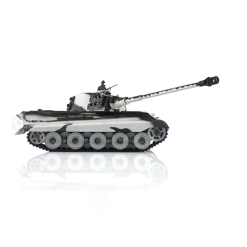 HENG LONG 2.4G 116 7.0 Пластиковый немецкий танк King Tiger RTR RC 3888A 360 °   Вращающийся курительный блок, BB-пеллет, игрушка (art.: 3920cc07e9764) - 3920cc07e9764