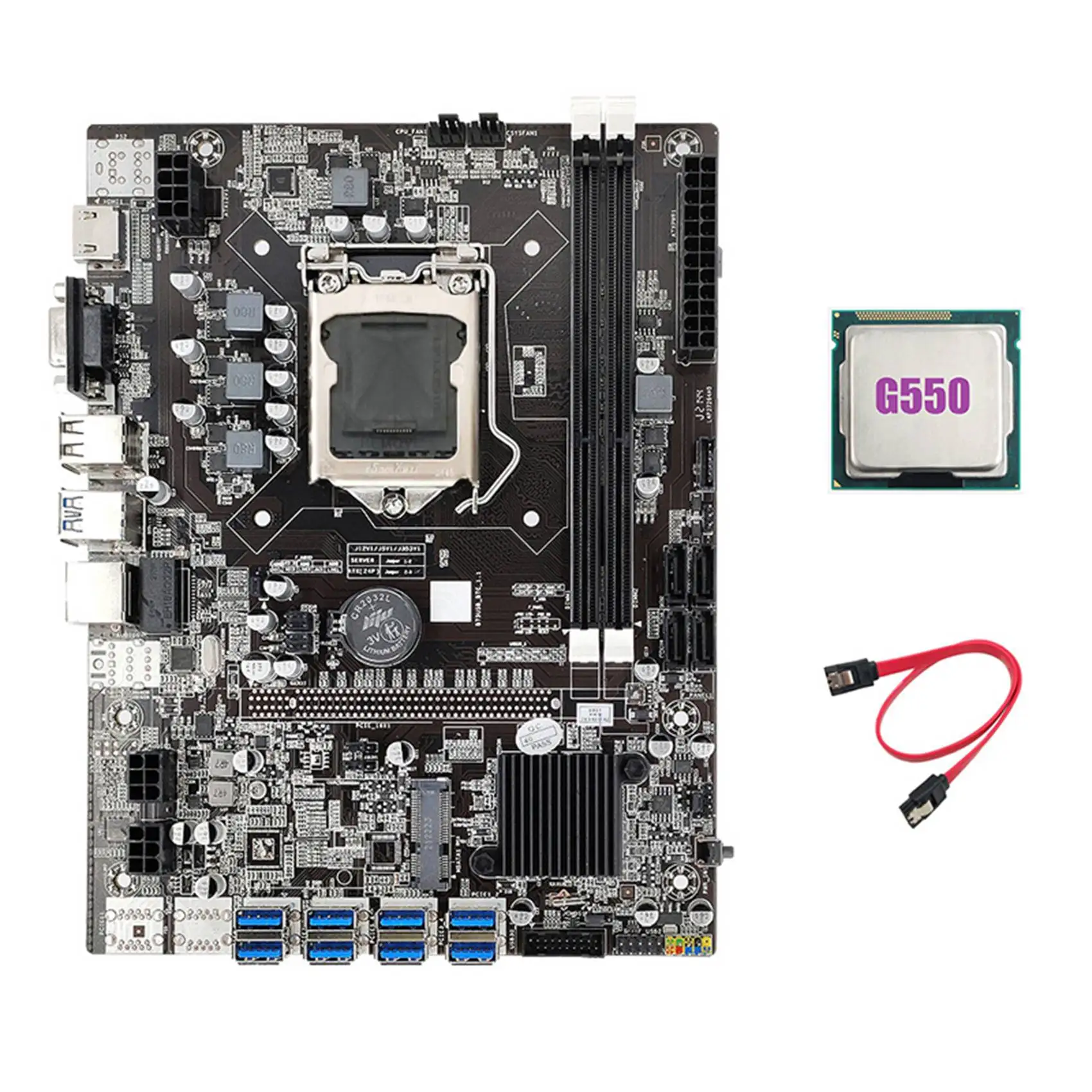 

Материнская плата B75 USB ETH 8xpcie USB адаптер + G550 CPU + SATA кабель LGA1155 DDR3 MSATA B75 USB Майнер материнская плата