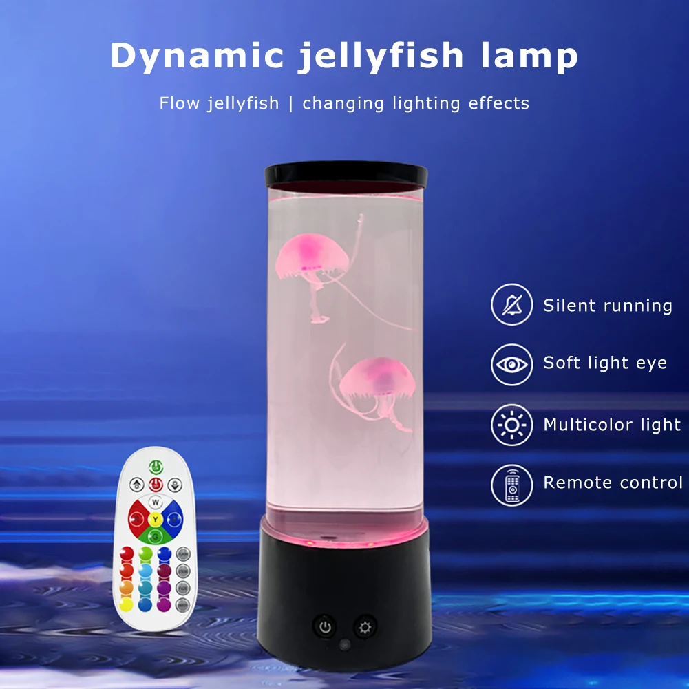 

2022 New Led Jellyfish Lamp With Remote Control Color Changing Silent Aquarium Relax Mood Night Light For Kids Gift Home Office