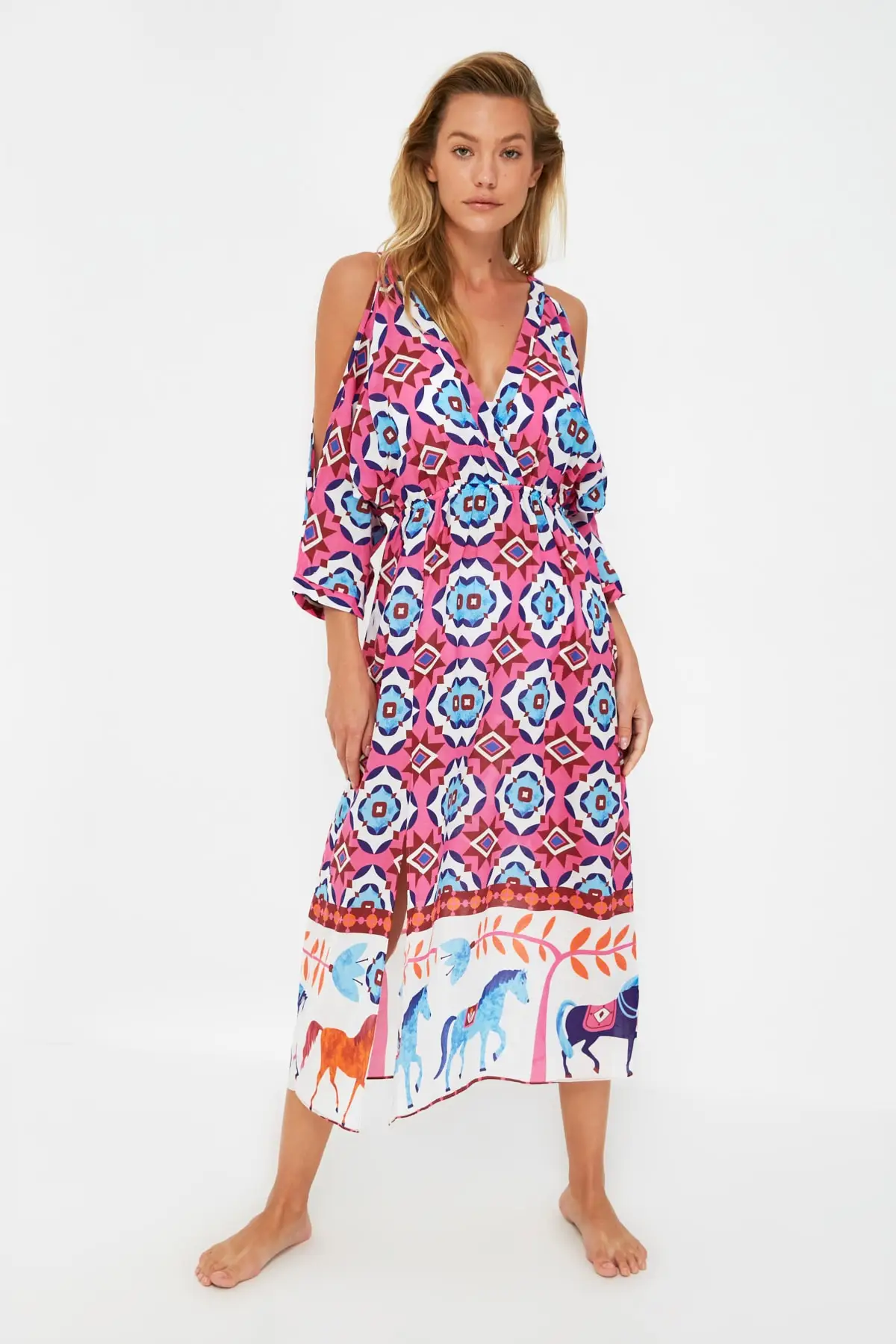 Trendyol Board Seated Voile Beach Dress TBESS21EL4298