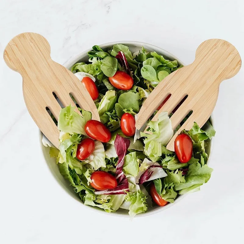 

Bamboo Salad Hands Natural Bamboo Rice Spoon Non-stick Soup Food Stirring Salad Pasta Fruit Western Wooden Clean Kitchen Gadgets