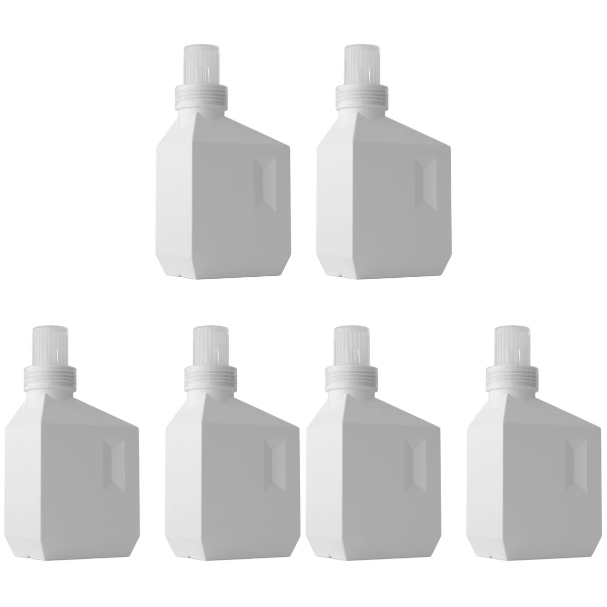 

6 Refillable Dispensers Empty Shampoo Bottles PE Laundry Detergent Containers